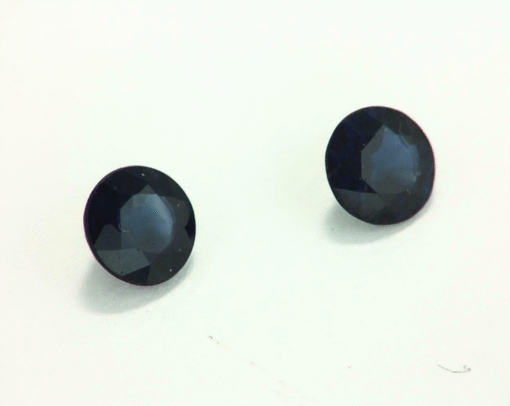 Blue Sapphire Matched Pair (Sri Lanka) Unheated Natural Genuine Gemstone GSG195 - Image 3