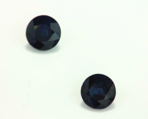 Blue Sapphire Matched Pair (Sri Lanka) Unheated Natural Genuine Gemstone GSG195 - Image 2