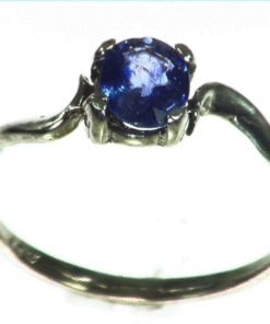 Blue Sapphire Natural Genuine Gemstone Sterling Silver Lady,s Ring RSS1039