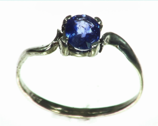 Blue Sapphire Natural Genuine Gemstone Sterling Silver Lady,s Ring RSS1039