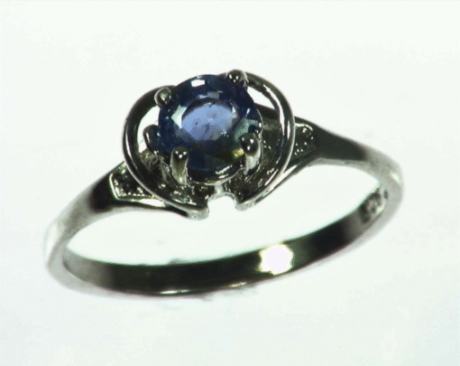 Blue Sapphire Natural Genuine Sterling Silver Lady,s Ring RSS,1051