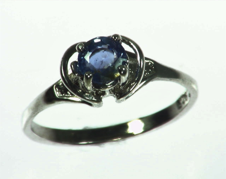 Blue Sapphire Natural Genuine Sterling Silver Lady,s Ring RSS,1051