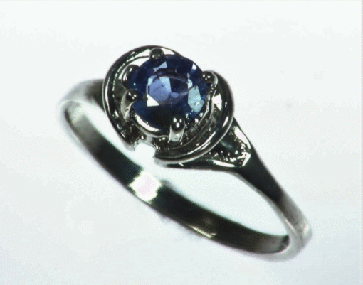 Blue Sapphire Natural Genuine Sterling Silver Lady,s Ring RSS,1051 - Image 6