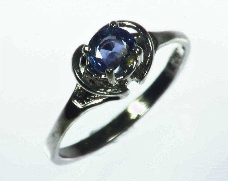 Blue Sapphire Natural Genuine Sterling Silver Lady,s Ring RSS,1051 - Image 5