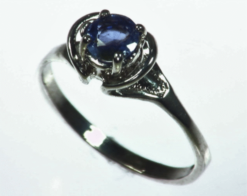 Blue Sapphire Natural Genuine Sterling Silver Lady,s Ring RSS,1051 - Image 4