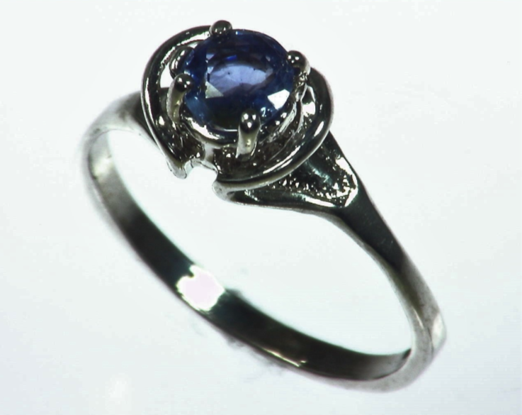 Blue Sapphire Natural Genuine Sterling Silver Lady,s Ring RSS,1051 - Image 4