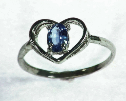 Blue Sapphire Natural Genuine Sterling Silver Lady,s Ring RSS,1057 - Image 6