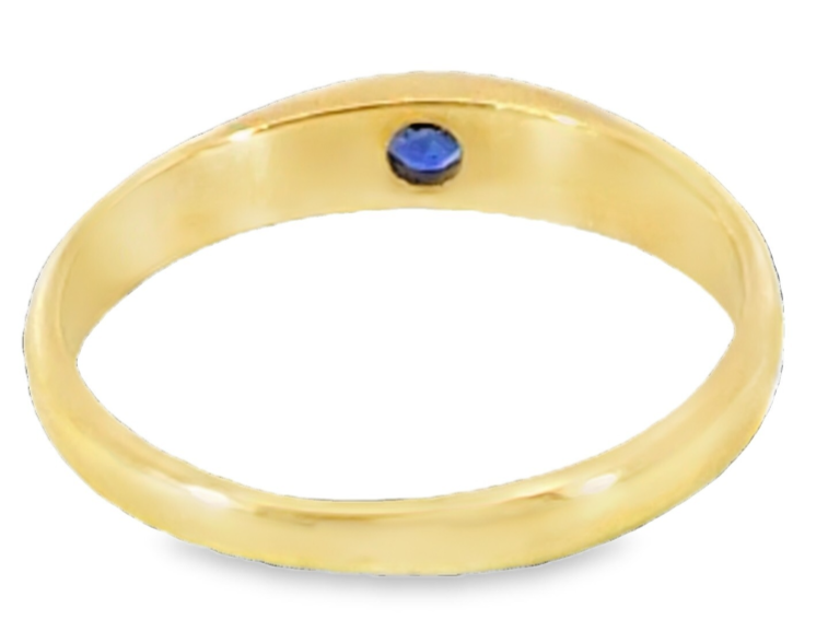 Blue Sapphire Sri Lanka Genuine 18 KT, Yellow Gold Diamond Engagement Ring,H42 - Image 6
