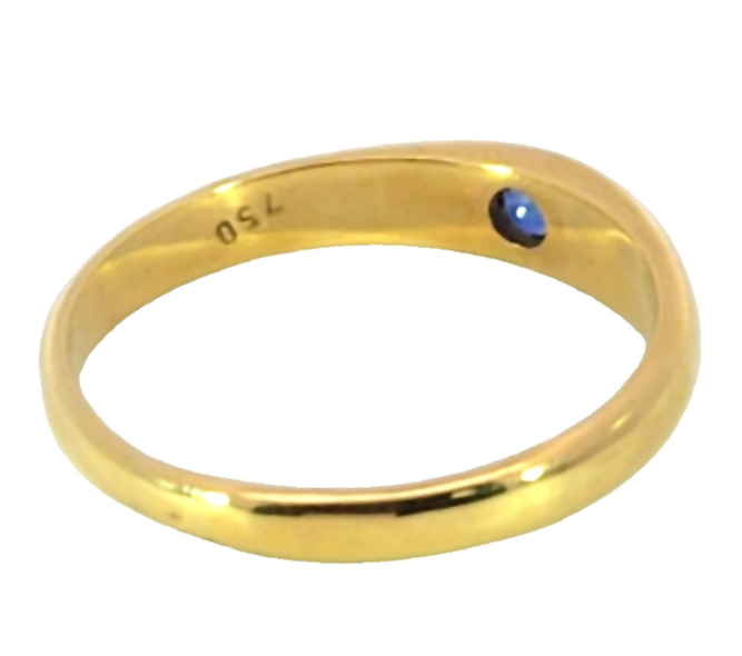 Blue Sapphire Sri Lanka Genuine 18 KT, Yellow Gold Diamond Engagement Ring,H42 - Image 3