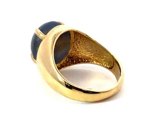 Blue Star Sapphire Natural Genuine Gemstone 14 KT Gold Gents Ring RFK,458 - Image 7