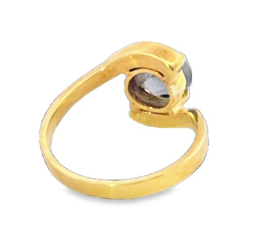 Blue Star Sapphire Unheated Gemstone Set in 18 kt Yellow Gold Lady's Ring H26 - Image 7