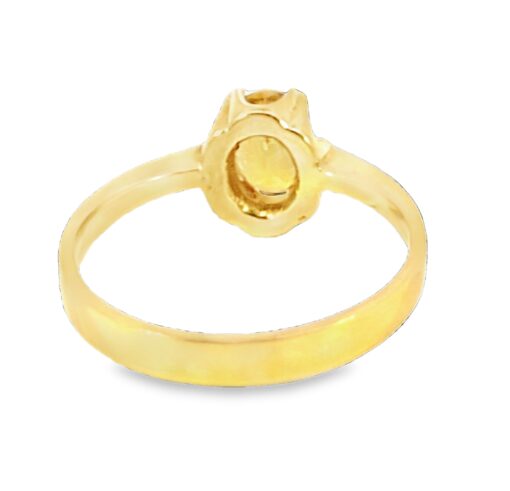 Yellow Sapphire Natural Genuine Gemstone 18KT Yellow Gold H3 - Image 3