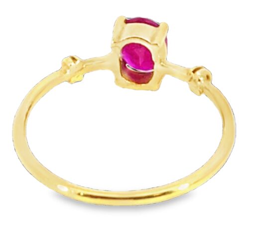 Ruby 18 KT Yellow Gold Lady's Ring, H4 - Image 3