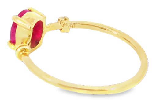 Ruby 18 KT Yellow Gold Lady's Ring, H4 - Image 6