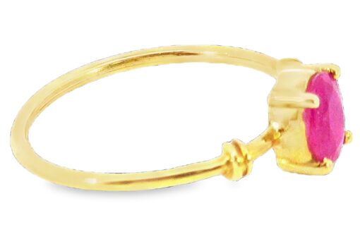 Ruby 18 KT Yellow Gold Lady's Ring, H4 - Image 8