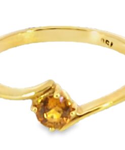 Yellow Sapphire Natural Genuine Gemstone 18KT Yellow Gold H50