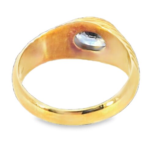 Blue Sapphire Sri Lanka Genuine 14 KT, Yellow Gold Diamond Engagement Ring H59 - Image 3