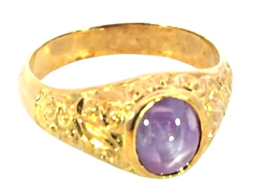 Star Ruby Genuine Gemstone Vintage Design Lady's Ring H61 - Image 9