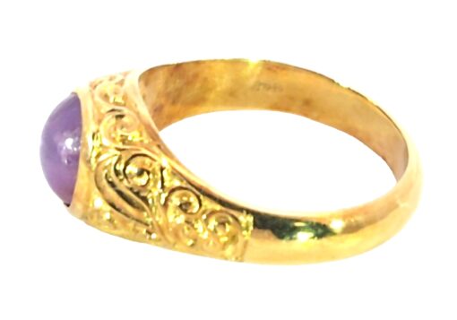 Star Ruby Genuine Gemstone Vintage Design Lady's Ring H61 - Image 10