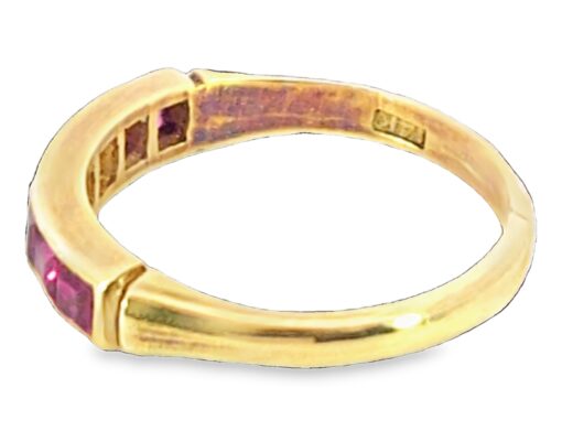 Natural Genuine Ruby Gemstone 14 KT Gold Ring H62 - Image 3