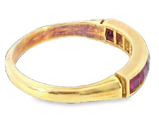Natural Genuine Ruby Gemstone 14 KT Gold Ring H62 - Image 5