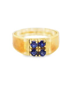 Blue Sapphire Sri Lanka Genuine 14 KT, Yellow Gold Engagement Ring H68
