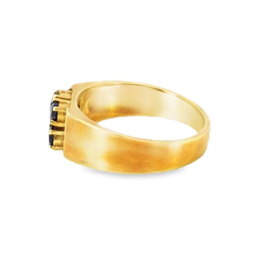 Blue Sapphire Sri Lanka Genuine 14 KT, Yellow Gold Engagement Ring H68 - Image 2