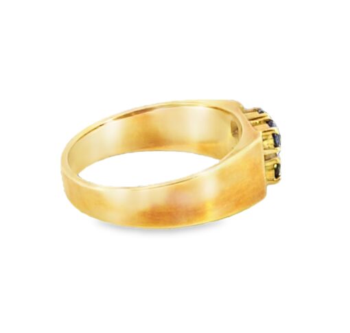 Blue Sapphire Sri Lanka Genuine 14 KT, Yellow Gold Engagement Ring H68 - Image 4