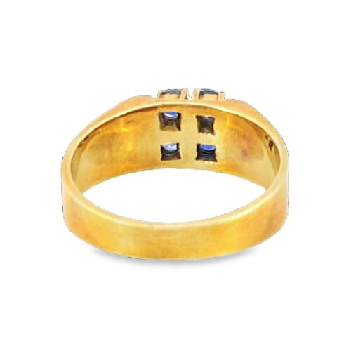 Blue Sapphire Sri Lanka Genuine 14 KT, Yellow Gold Engagement Ring H68 - Image 7