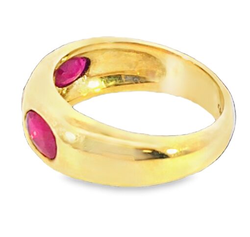 Ruby 3 stone Natural Genuine Gemstone Lady's Ring, H69 - Image 2