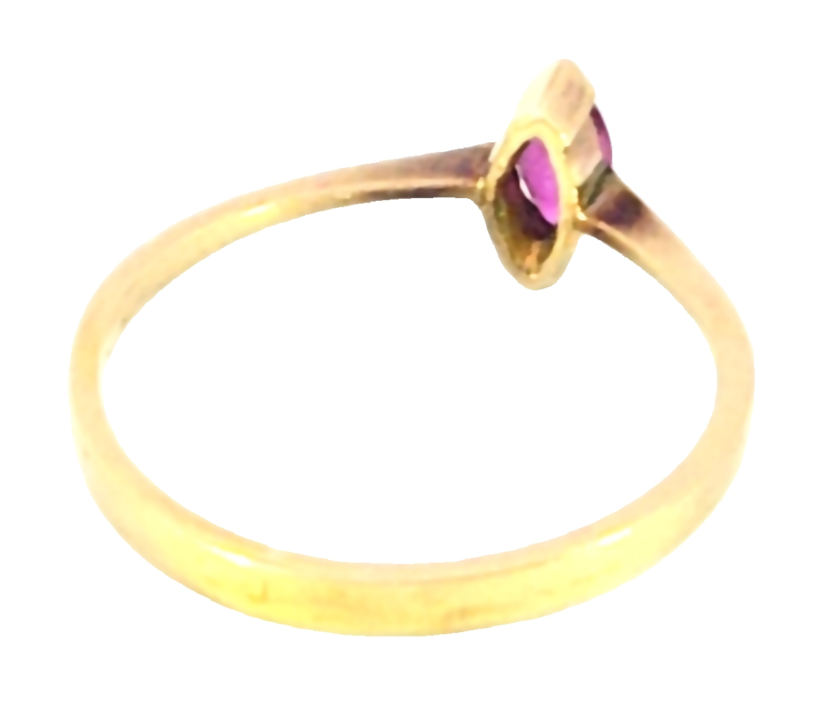 Pink Sapphire Natural Genuine Gemstone 14 kt Yellow Gold Ring, H77 - Image 3