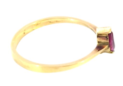 Pink Sapphire Natural Genuine Gemstone 14 kt Yellow Gold Ring, H77 - Image 4