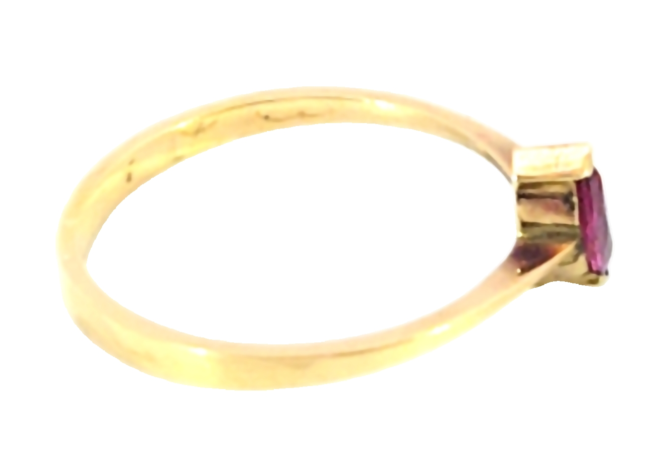 Pink Sapphire Natural Genuine Gemstone 14 kt Yellow Gold Ring, H77 - Image 4