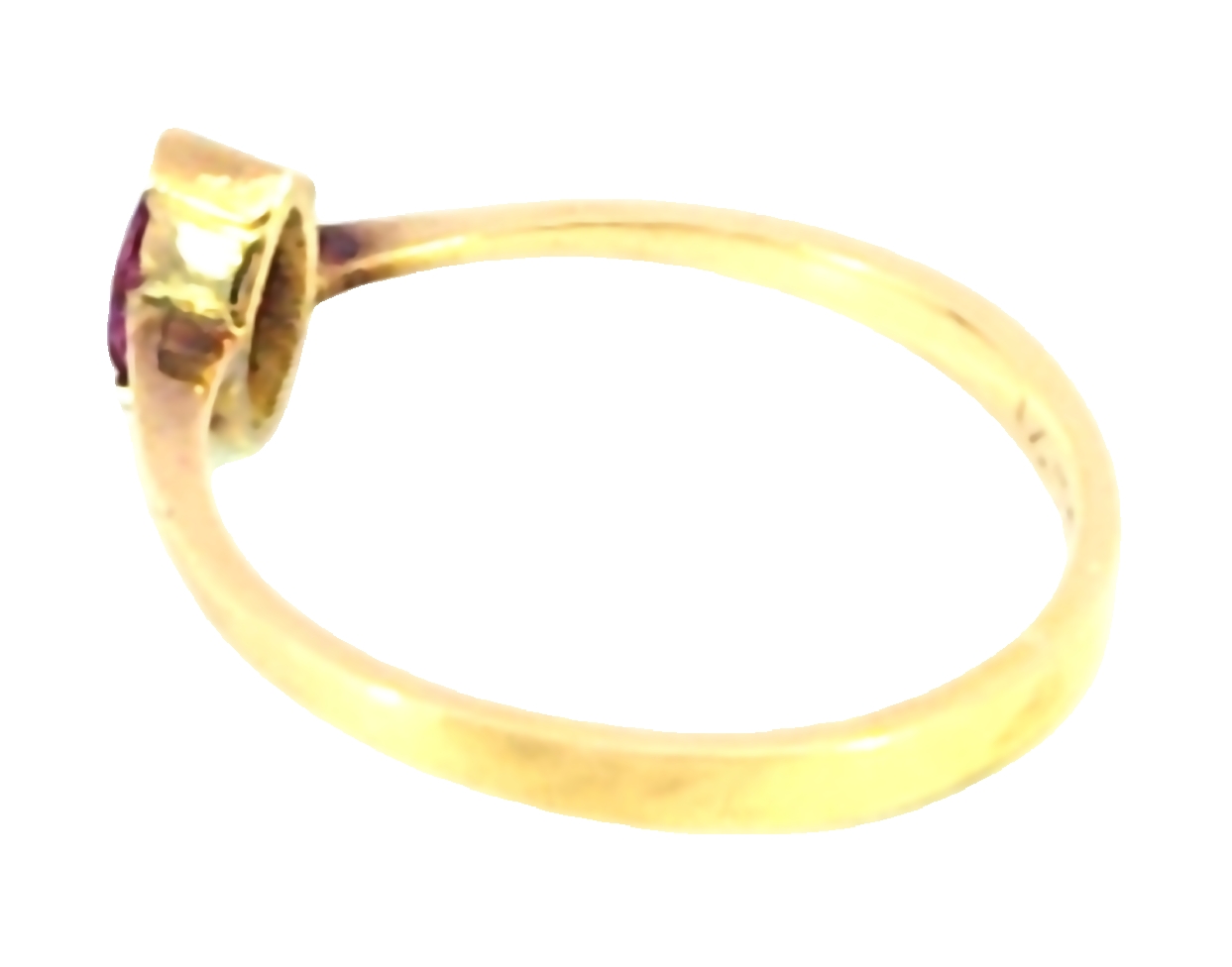 Pink Sapphire Natural Genuine Gemstone 14 kt Yellow Gold Ring, H77 - Image 6