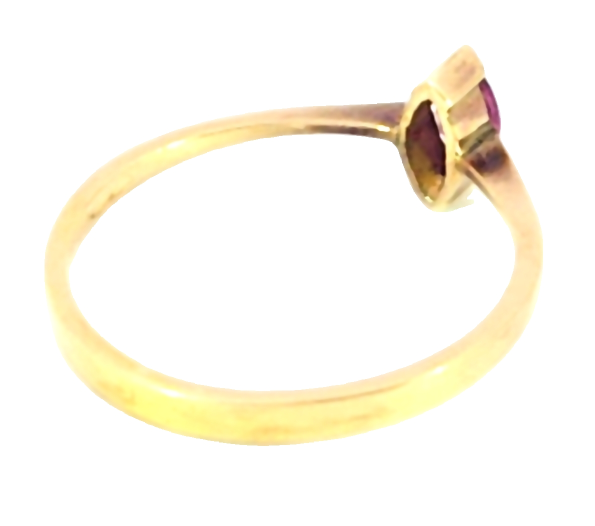 Pink Sapphire Natural Genuine Gemstone 14 kt Yellow Gold Ring, H77 - Image 7