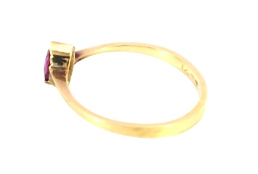 Pink Sapphire Natural Genuine Gemstone 14 kt Yellow Gold Ring, H77 - Image 10