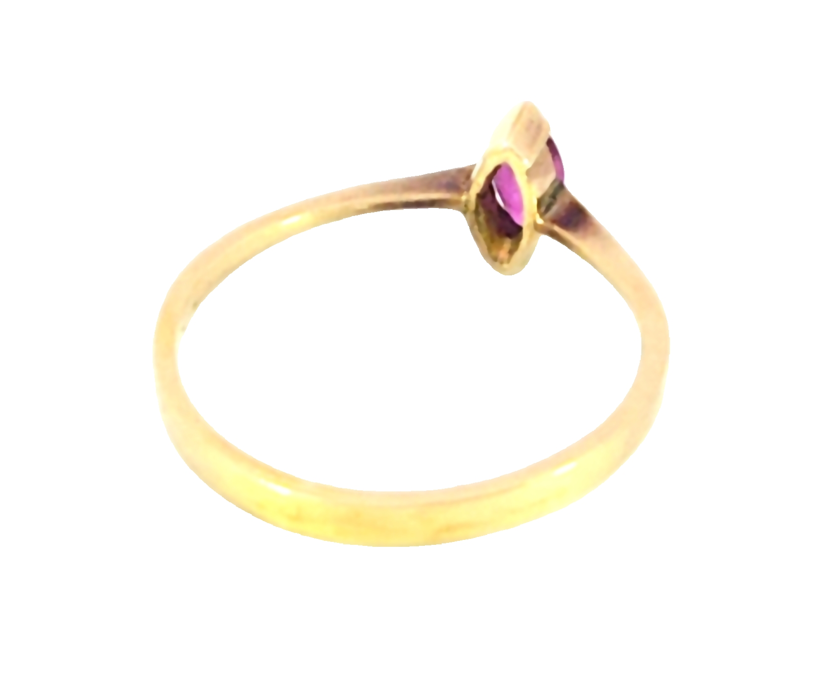 Pink Sapphire Natural Genuine Gemstone 14 kt Yellow Gold Ring, H77 - Image 11