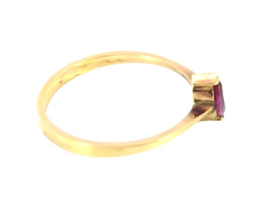 Pink Sapphire Natural Genuine Gemstone 14 kt Yellow Gold Ring, H77 - Image 12