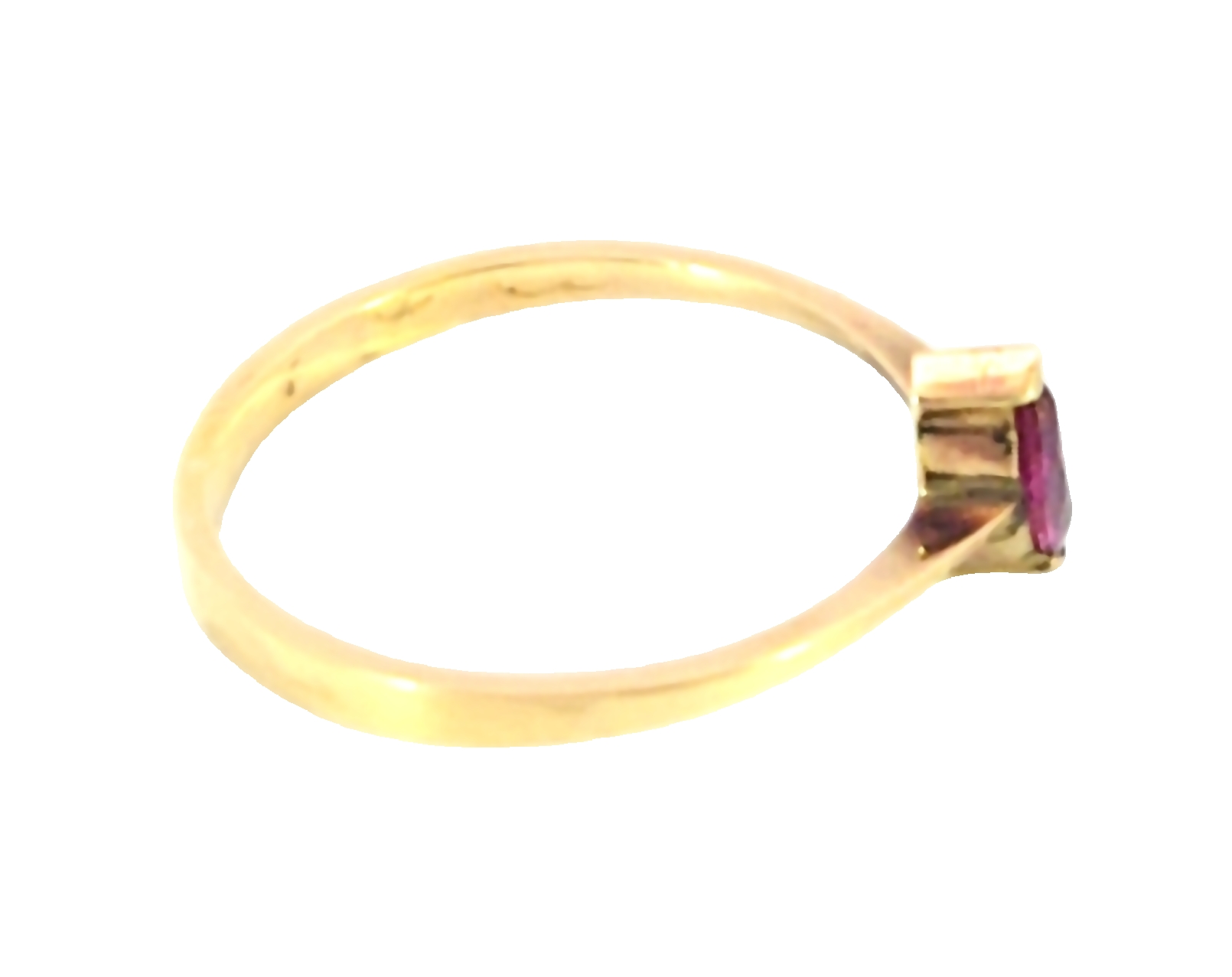 Pink Sapphire Natural Genuine Gemstone 14 kt Yellow Gold Ring, H77 - Image 12