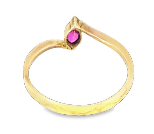 Ruby Natural Genuine 14 KT, Yellow Gold Lady's Ring, H83 - Image 7
