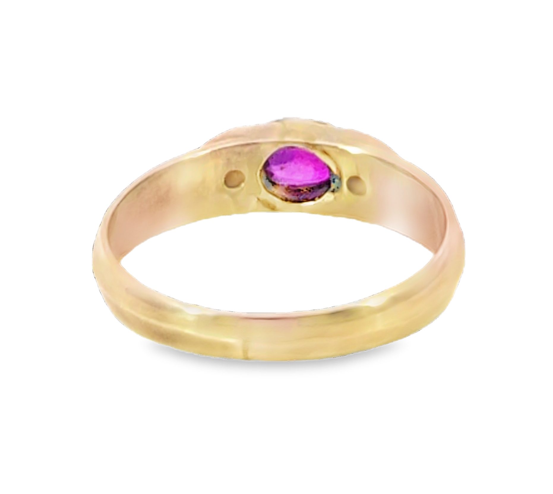 Pink Sapphire 9 kt Yellow Gold Engagement Ring in a unique Design H89 - Image 2