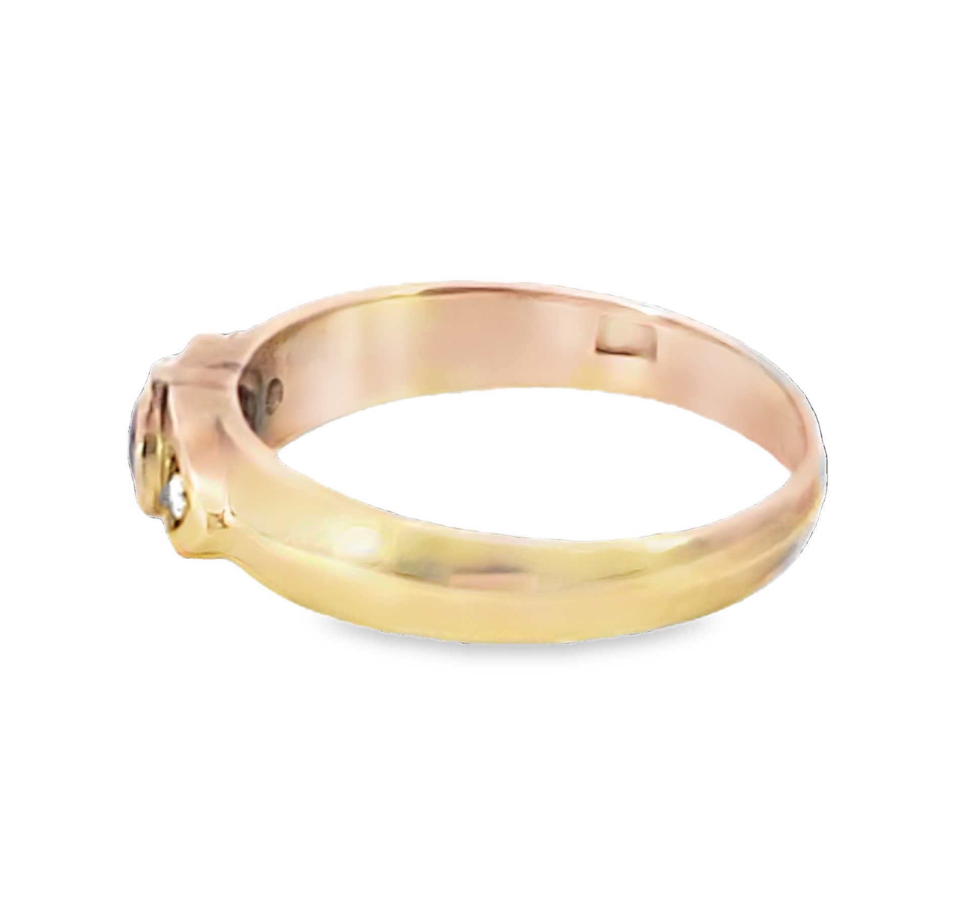 Pink Sapphire 9 kt Yellow Gold Engagement Ring in a unique Design H89 - Image 5