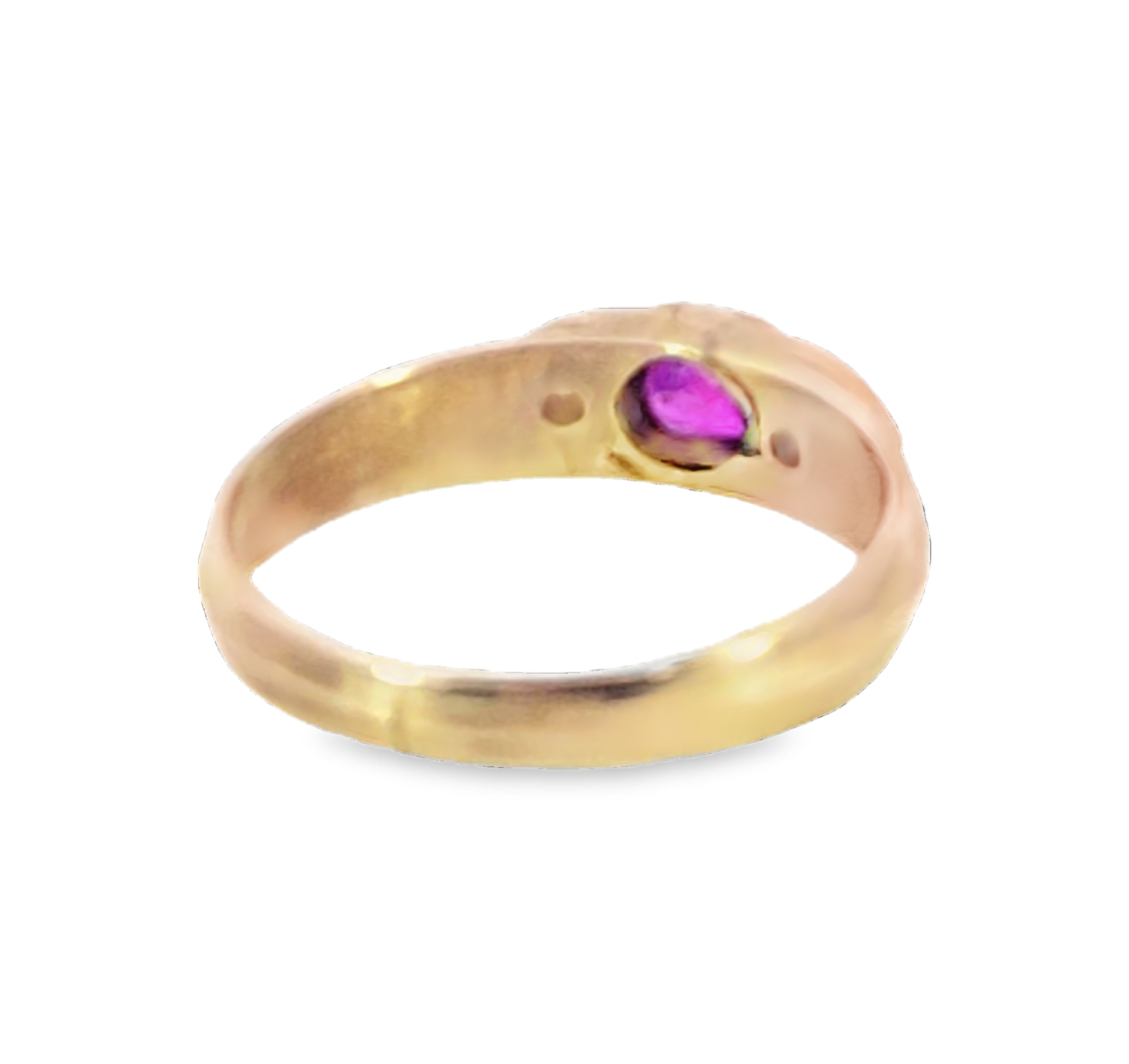 Pink Sapphire 9 kt Yellow Gold Engagement Ring in a unique Design H89 - Image 10