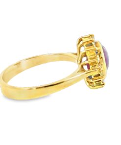 Alternative view of Star Ruby Diamond Cluster Engagement Ring H9