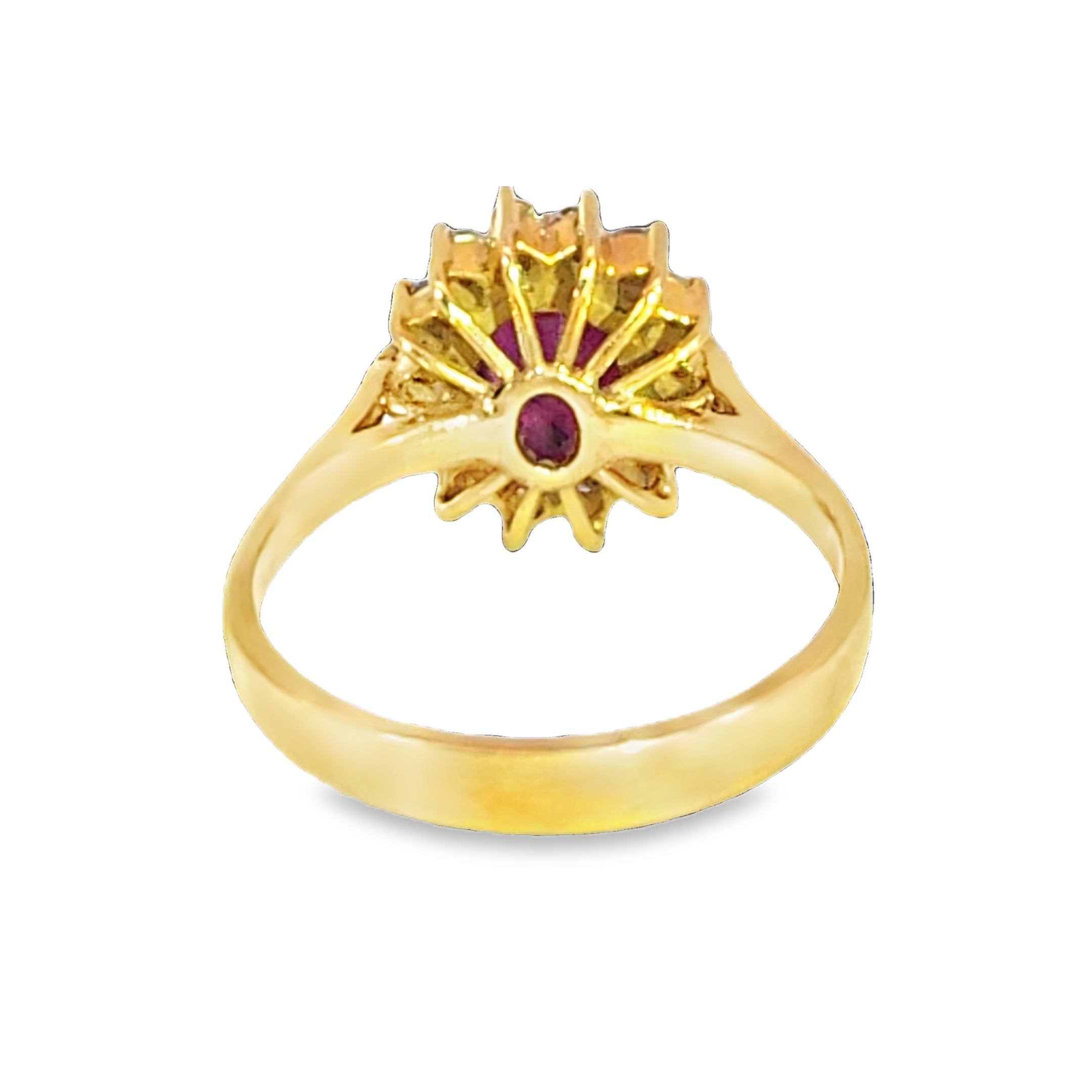 Star Ruby Diamond Cluster Engagement Ring H9 - Image 5
