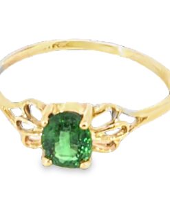 Tsavorite Garnet 14 Kt Yellow Gold Lady's Ring RFK207