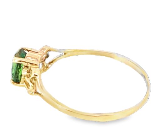 Tsavorite Garnet 14 Kt Yellow Gold Lady's Ring RFK207 - Image 2