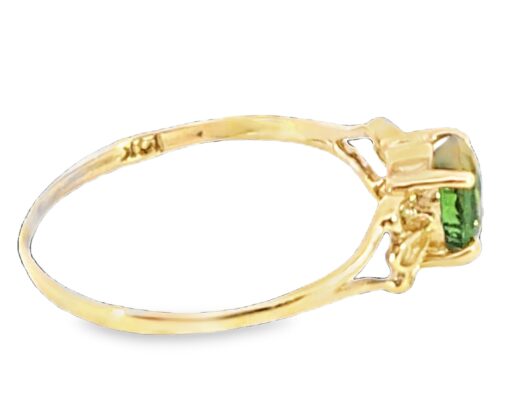 Tsavorite Garnet 14 Kt Yellow Gold Lady's Ring RFK207 - Image 3
