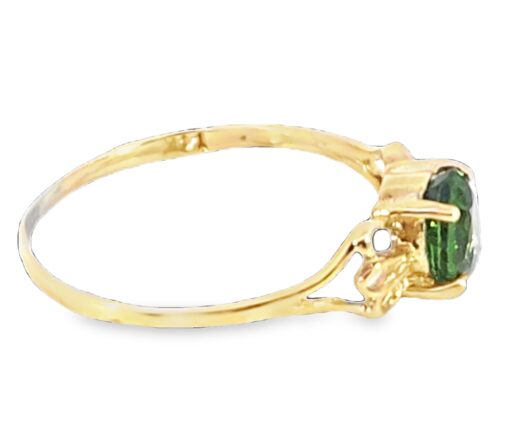 Tsavorite Garnet 14 Kt Yellow Gold Lady's Ring RFK207 - Image 6
