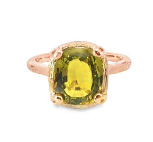 Chrysoberyl Faceted Gemstone 14 Kt Rose Gold Lady's Ring RFK592 - Image 2